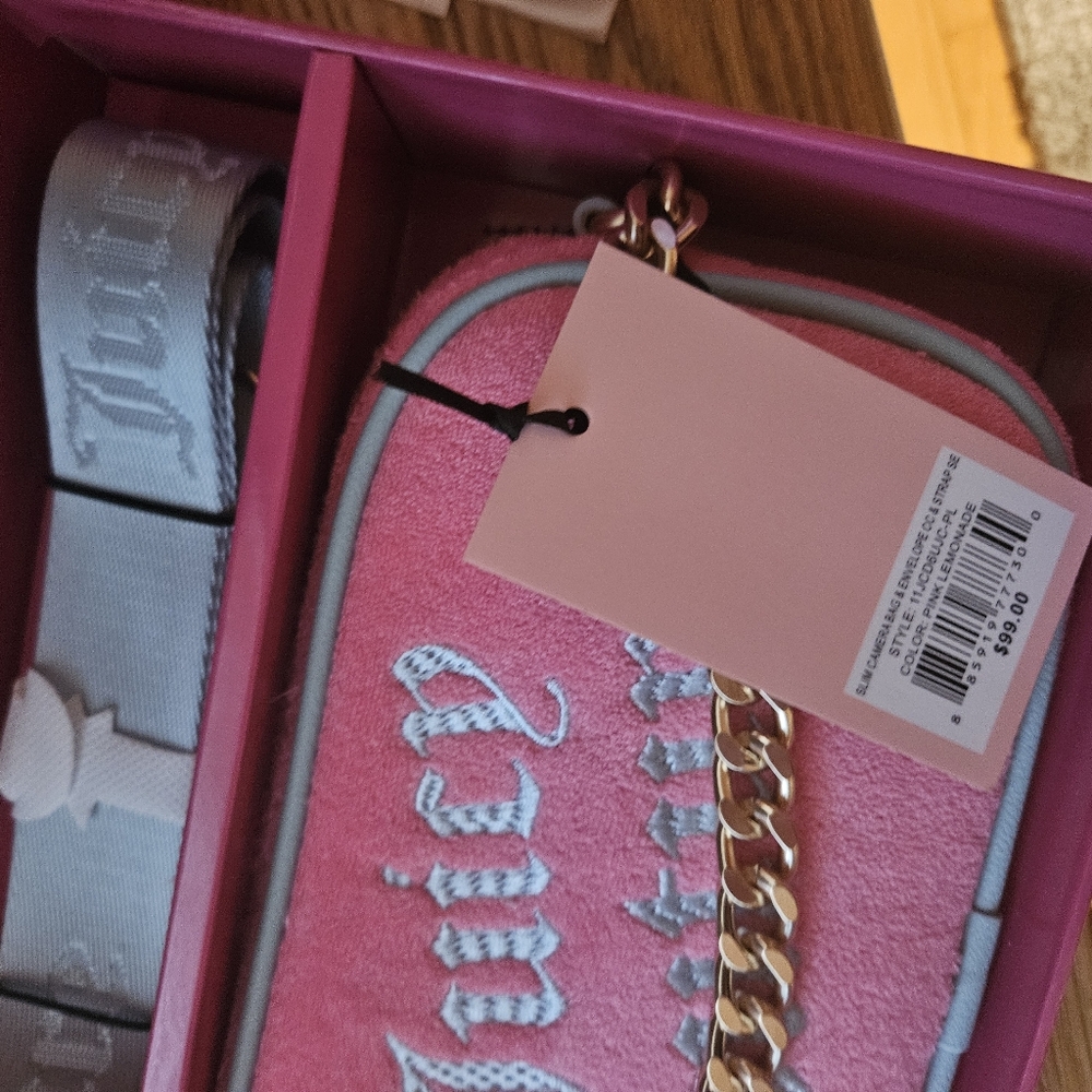 Juicy Couture Pink And Blue Belt Bag Gift Box Set - Picture 2 of 3